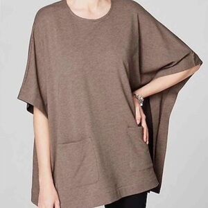 Pure Jill J Jill Tan Oversized Boxy Poncho SZ M/L